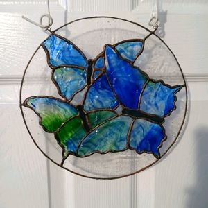 🌄SUNCATCHER STAIN GLASS ART🌅🌉 SIZE 10", A FABULOUS GIFTING!! 🎁